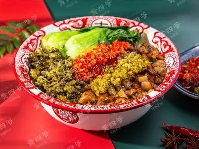 大块猪肘剁椒拌饭卤汁肥肠剁椒拌饭秘制剁椒加菜系列