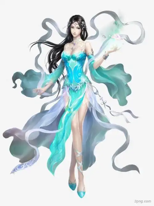 红色丝带飞天仙子立绘人物