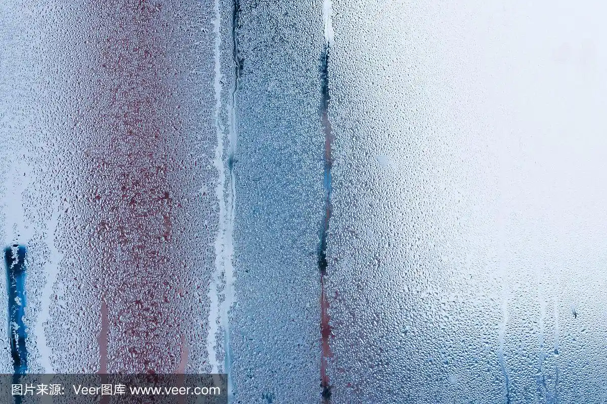 雨后窗冷凝水或蒸汽,纹理或背景较大
