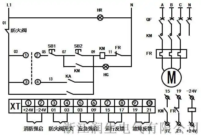 消防风机控制箱dc24v消防外控联动型