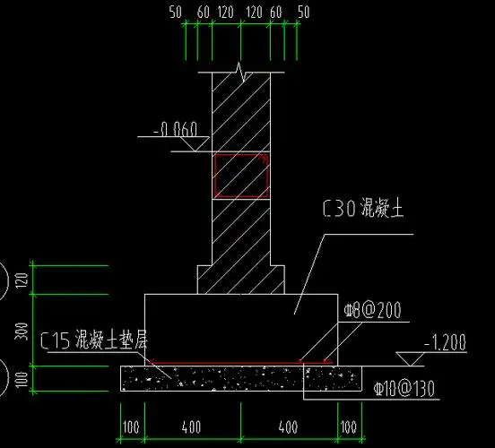请问这个条形基础怎么画