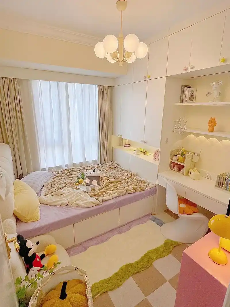 摆烂了 8平米榻榻米儿童房 收纳强颜值高.儿童房做多功能榻榻 - 抖音