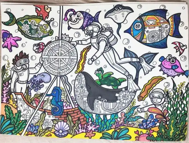 海底机械科幻画