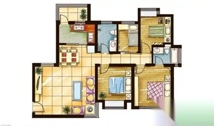 花都区新区 杏林花园 3室2厅2卫 102平米