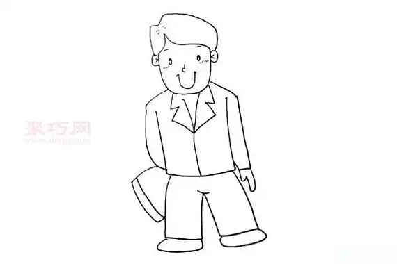 爸爸简笔画全身简单又漂亮