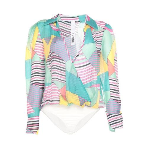 revise女款绿色衬衫|blouse
