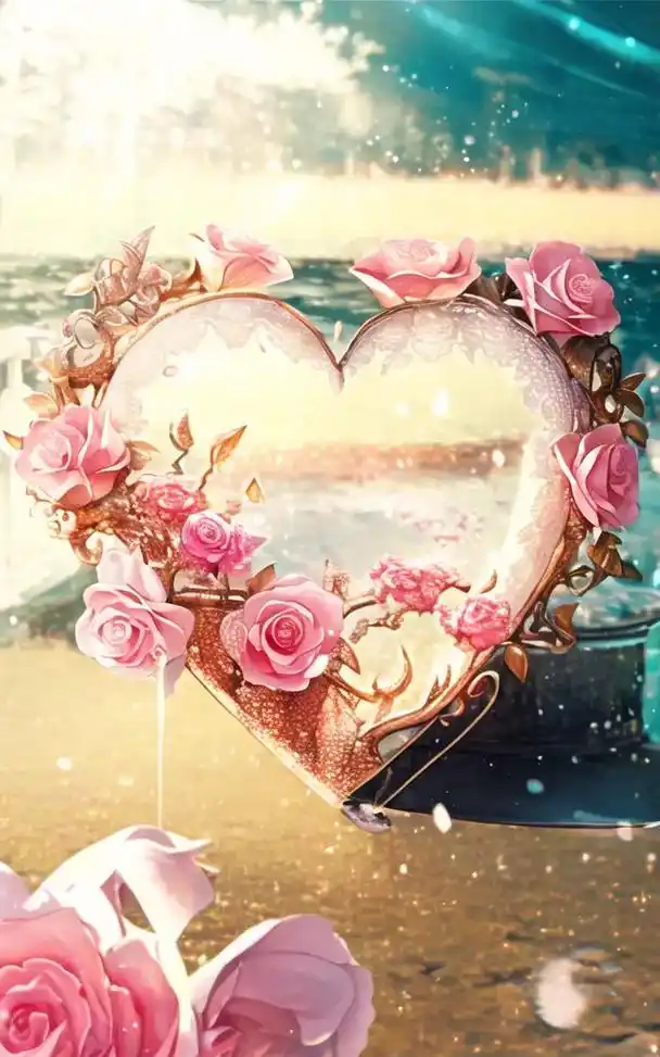 大数据不会骗人的,当你刷到这朵唯美的爱心玫瑰花时,说明你的好 - 抖