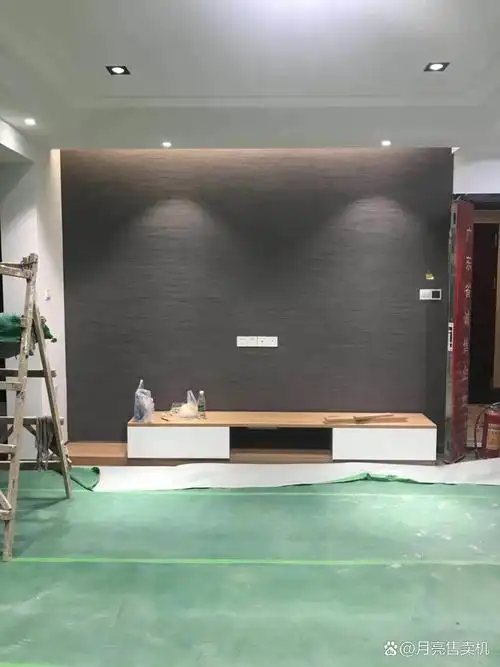 硅藻泥米洞石背景墙效果图  米洞石粗料背景墙效果,很有质感,不藏灰