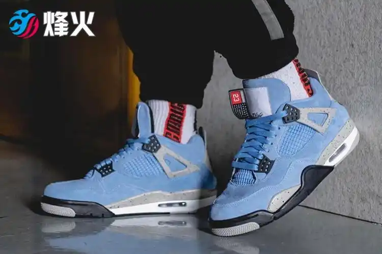 烽火体育 air jordan 4 aj4 乔4 北卡蓝 男鞋 篮球鞋 ct8527 400 ct