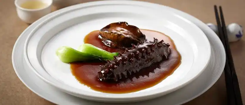 海参鲍鱼菜肴图片