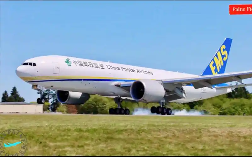 中国邮政航空波音777f 埃费里特波音工厂试飞
