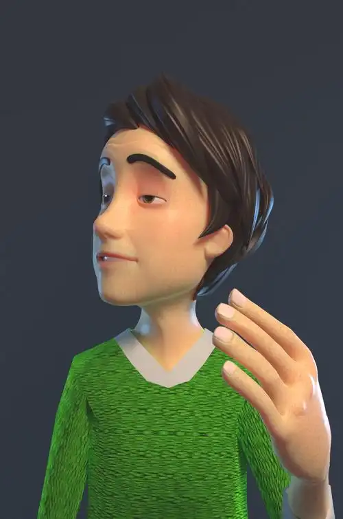 三维模型 卡通角色 3d建模影视动画 片头制作卡通男孩|三维|人物/生物