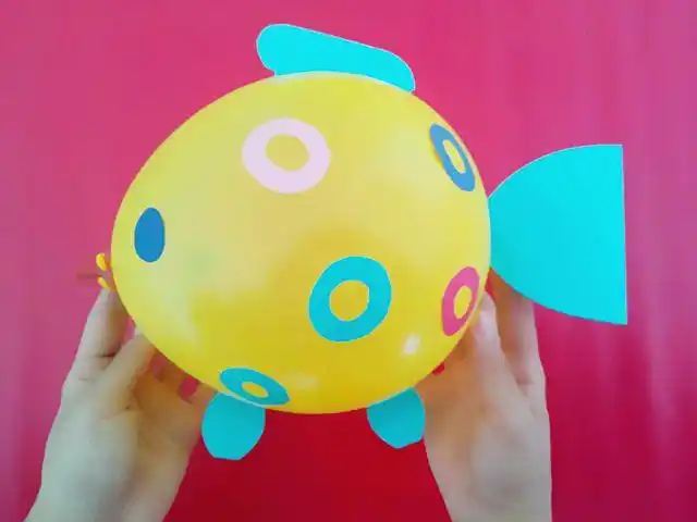 儿童手工制作气球鱼