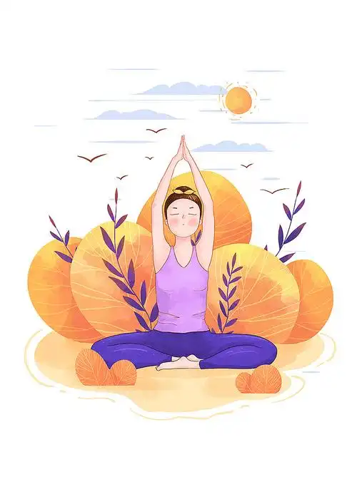 人物动态插画练习-瑜伽篇