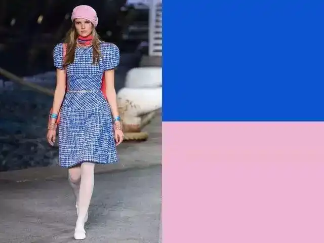 蓝色与粉色搭配在一起,也会特别和谐,需要注意的是粉色,一定要选择