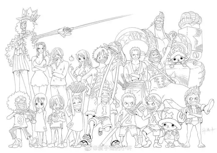 板绘作品-海贼王草帽全员