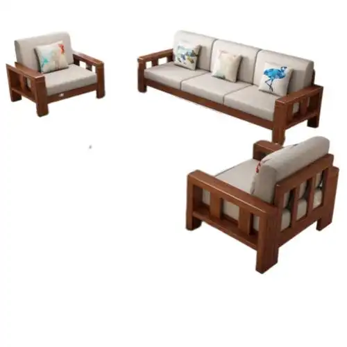 tendzone馨德奈实木沙发113中式简约xdnsf03单位套视频