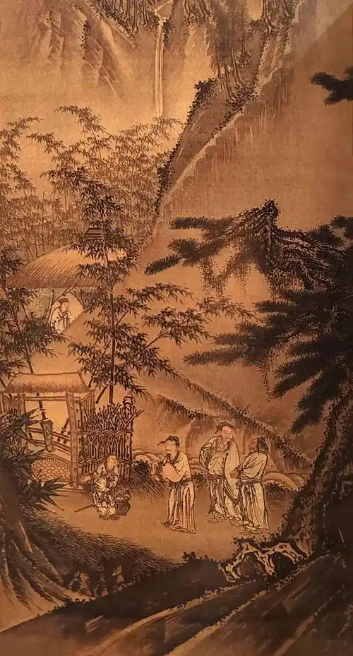 67每日一画 | 三顾茅庐图轴_诸葛亮_三国_人物