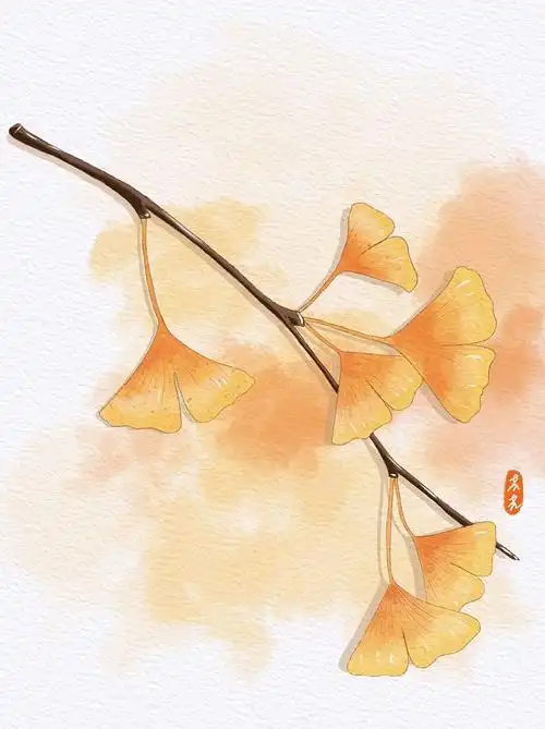 立秋  #银杏黄了  #ipad绘画  #手机壳  #家纺床品  #ipad手绘