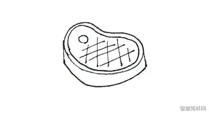 整块肉怎么画简笔画