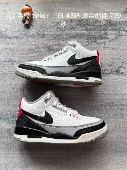 aj3手稿tinker黑白43码原盒配件799秒