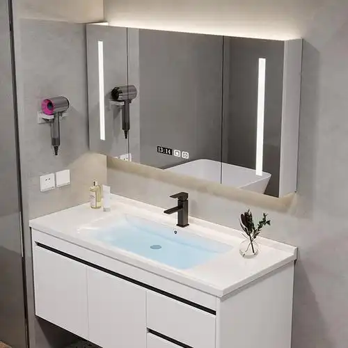 法耐现代智能浴室柜组合卫生间陶瓷一体盆洗漱台洗手洗脸盆柜组合