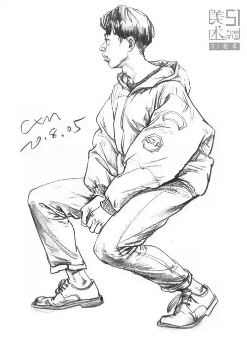 人物速写中注意结构和比例的准确性