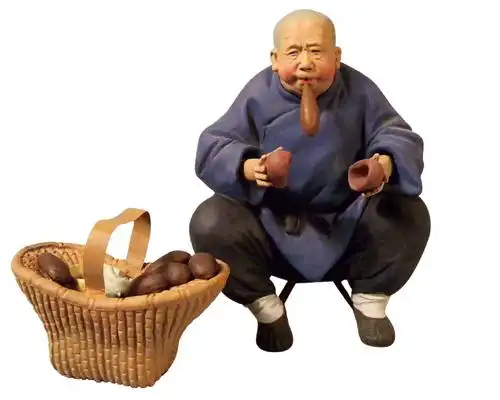 吹糖人-中国最美泥塑-图片