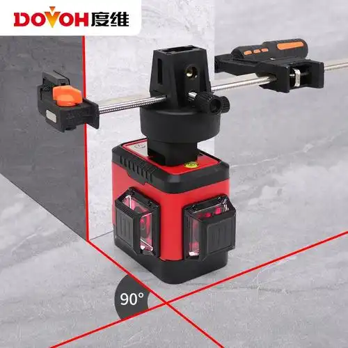 超亮红光度维水平仪砌墙神器线墙地一体红外线自动水平仪