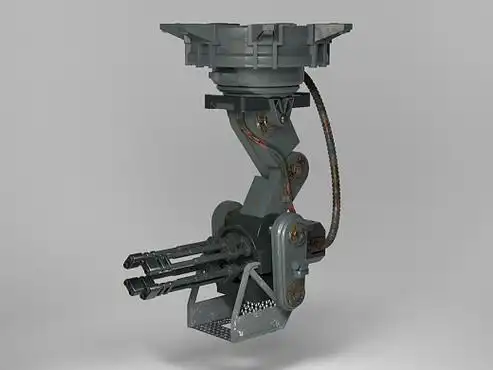 复刻版:类机枪三维科幻模型