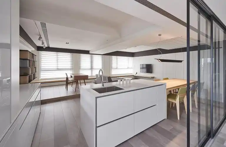 132平现代风装修中岛台设计_齐家网装修效果图