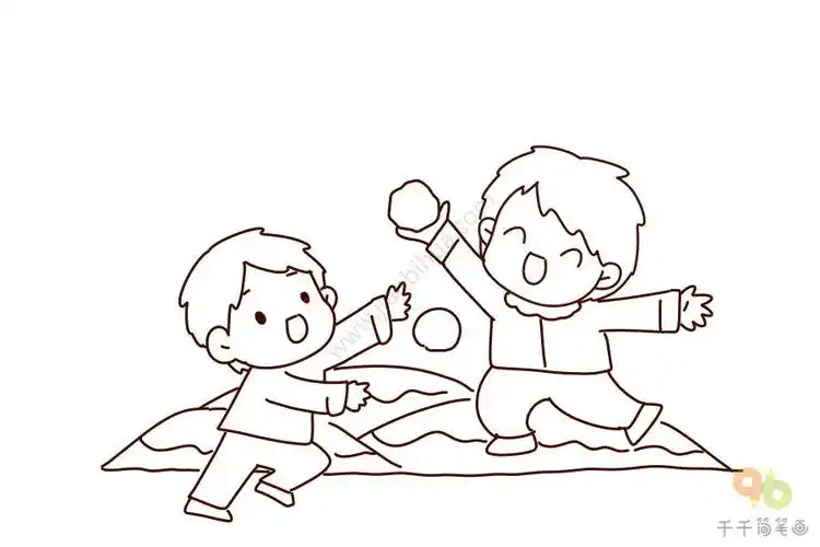 漂亮的冬天雪景简笔画图片大全