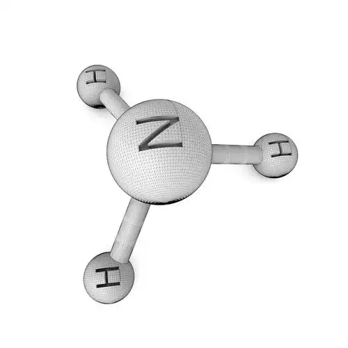 nh3 ammonia molecule 3d print model. llllline