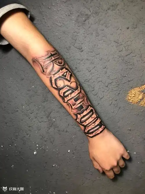 哥特_纹身图案手稿图片_黄凡的纹身作品集