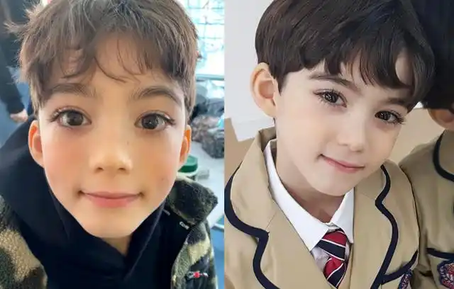 被誉为「韩国最美儿童」的混血童模cooper lunde,在参加陆综《爸爸去