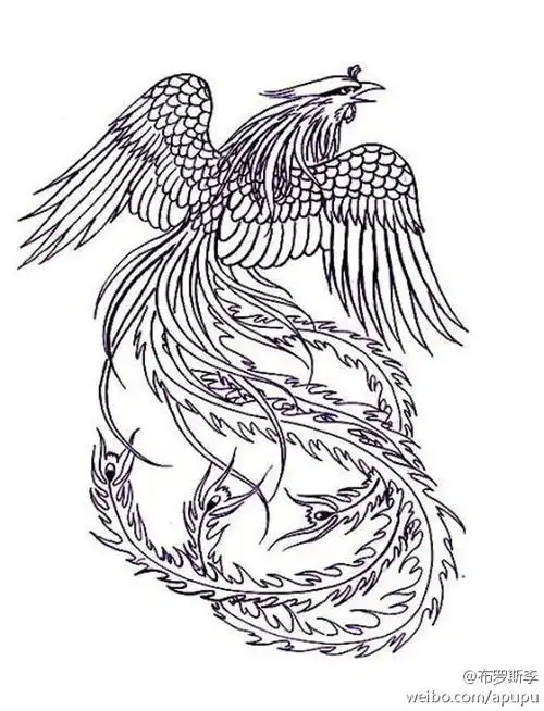 橡皮章素材 凤凰