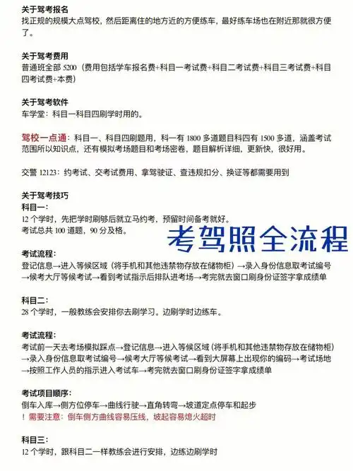 拿到驾驶证了考驾照流程技巧看这里一把过