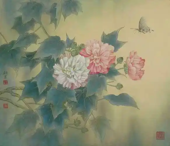 工笔芙蓉花收藏后慢慢欣赏