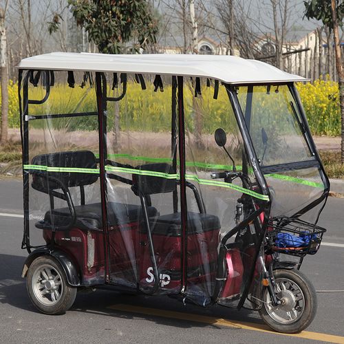电动三轮车车棚加厚全透明封闭休闲小折叠车篷遮阳棚新款挡风雨棚
