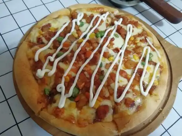 许刘瑶迪做的奥尔良烤鸡肉披萨