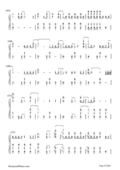 let it go简单版-冰雪奇缘主题曲双手简谱预览6