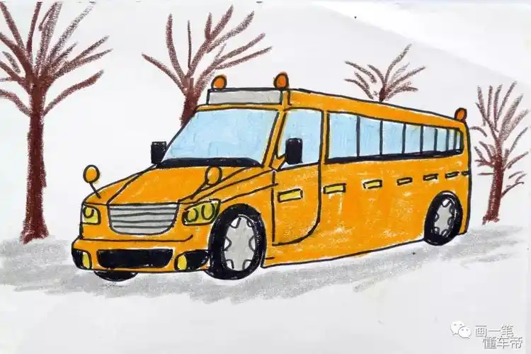 蜡笔画:画图识物,小朋友,你坐过房车旅游吗