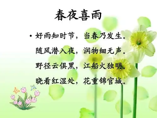 《春夜喜雨》课件