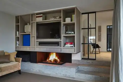 燃木壁炉 / 现代风格 / 炉膛开放式 / 转角式