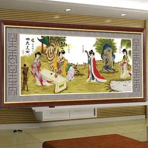 十字绣配线古代人物四大美女名画贵妃貂蝉西施昭君印图全要绣套件