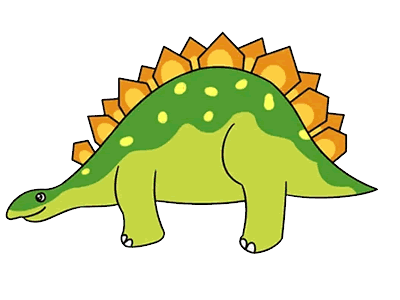 恐龙简笔画剑龙的画法