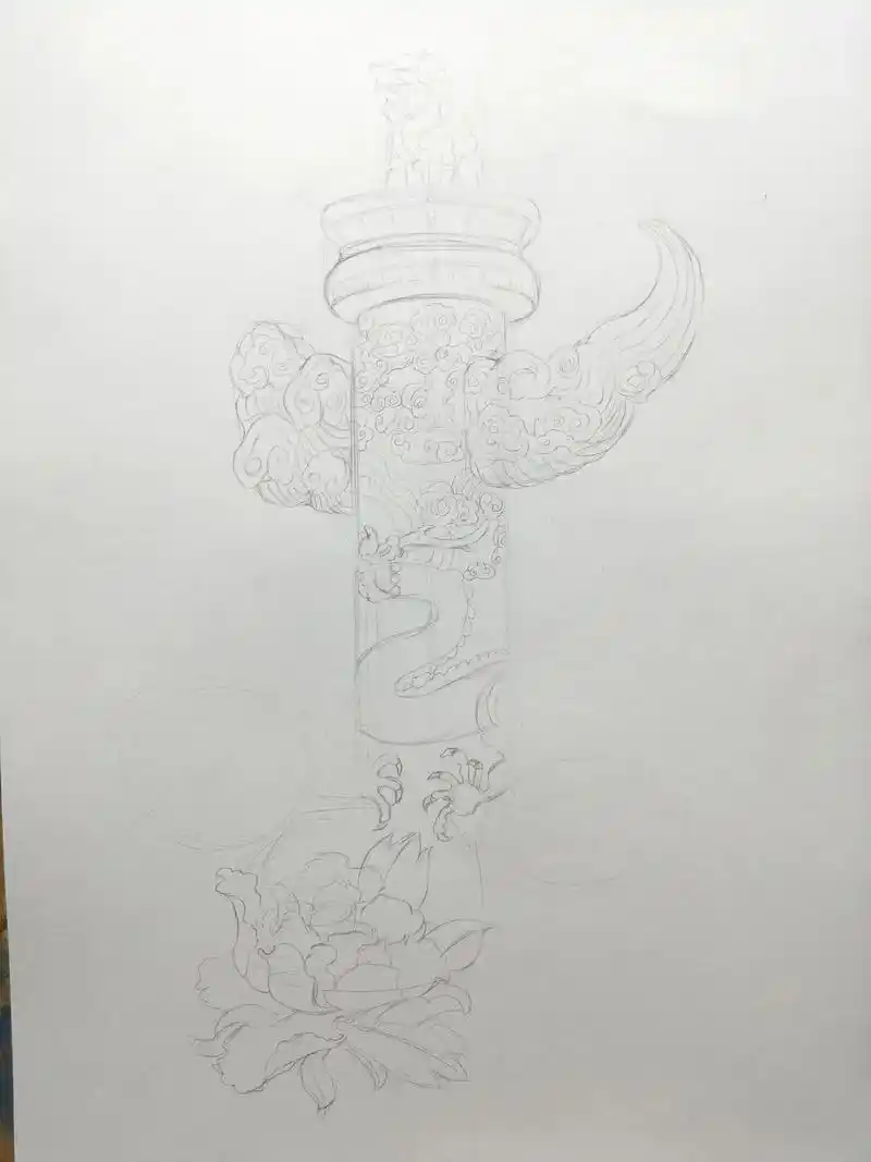 步骤左滑哈,华表 牡丹.#少儿美术 #一起学画画  - 抖音