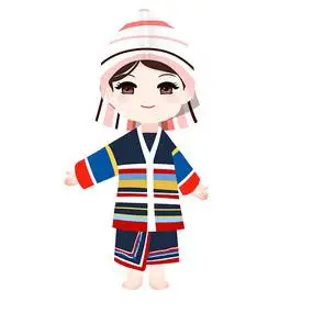 卡通五十六个民族基诺族