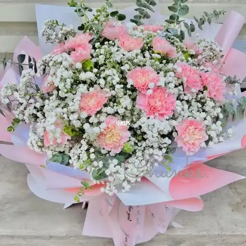 成品来啦~#满天星花束  #鲜花花束  #花艺