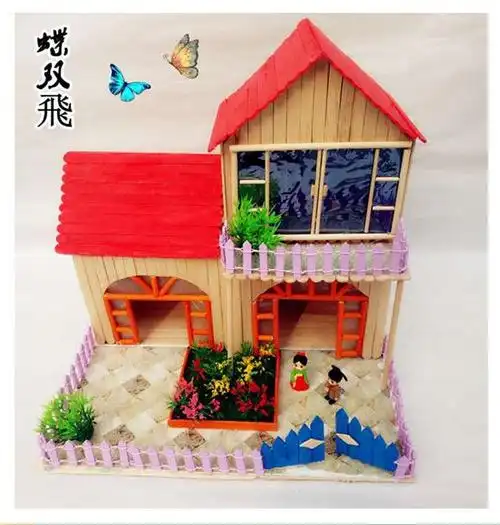 热销儿童diy手工制作立体模型房子材料包小学生益智创意亲子玩具